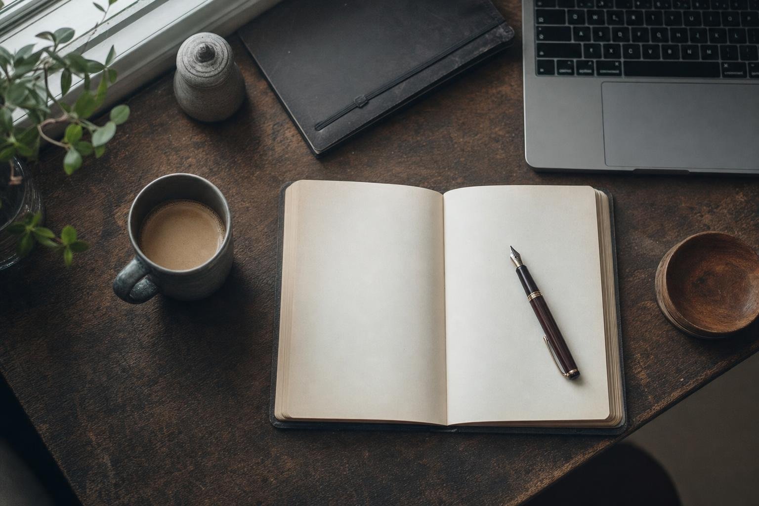 A tidy desk with a laptop, a timer, and a short handwritten task list